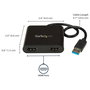 StarTech.com Adaptador Gráfico USB 3.0 a Doble HDMI 4K, Negro