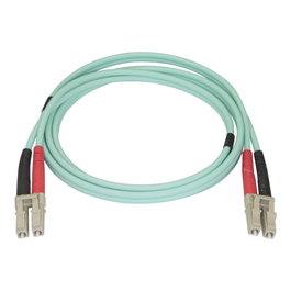 Startech Cable de Fibra Óptica Dúplex Multimodo OM4 100Gb 50/125 LSZH LC a LC - 1m Aguamarina