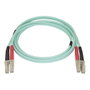 Startech Cable de Fibra Óptica Dúplex Multimodo OM4 100Gb 50/125 LSZH LC a LC - 1m Aguamarina