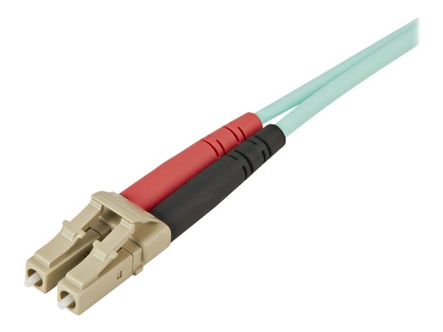 Startech Cable de Fibra Óptica Dúplex Multimodo OM4 100Gb 50/125 LSZH LC a LC - 1m Aguamarina