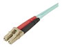 Startech Cable de Fibra Óptica Dúplex Multimodo OM4 100Gb 50/125 LSZH LC a LC - 1m Aguamarina