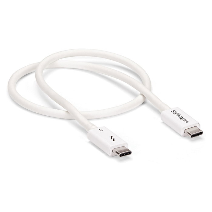 StarTech Cable Thunderbolt 3 USB-C a USB-C, 0,5 m, Blanco, 40 Gbps StarTech Cable Thunderbolt 3 USB-C a USB-C, 0,5 m, Blanco, 40 Gbps