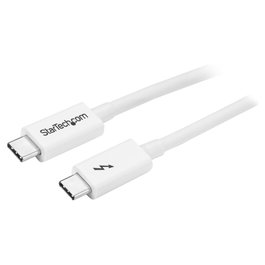 StarTech Cable Thunderbolt 3 Pasivo 1m - 20Gbps, 100W PD, 4K Video - Certificado, Compatible USB4, Thunderbolt 4, USB 3.2, USB-C - Blanco