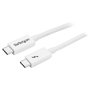 StarTech.com Cable Thunderbolt 3 Pasivo 1 m - 20 Gbps - PD 100W - Compatible con USB4 / Thunderbolt 4 / USB 3.2 - Blanco