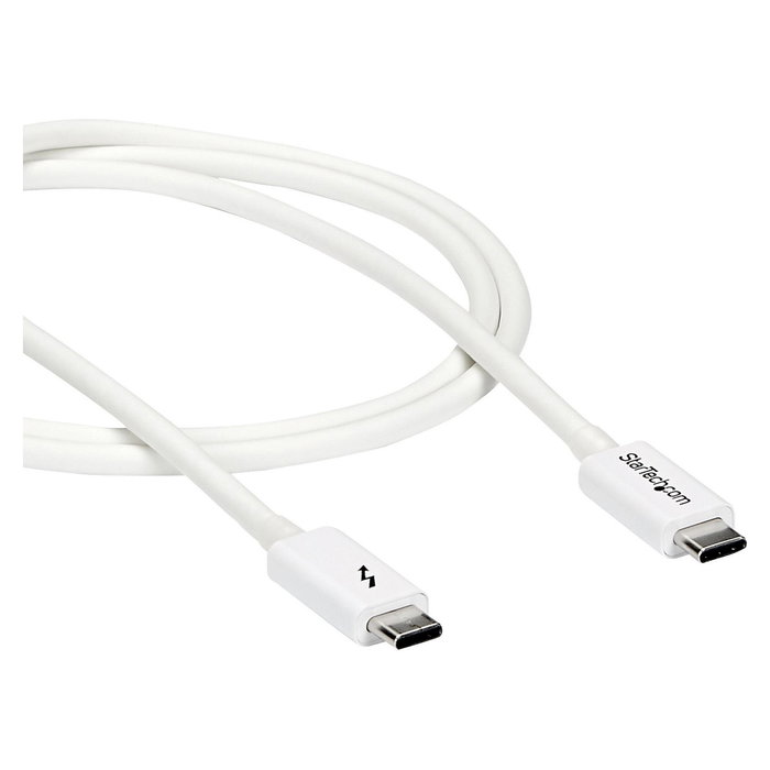 StarTech.com Cable Thunderbolt 3 Pasivo 1 m - 20 Gbps - PD 100W - Compatible con USB4 / Thunderbolt 4 / USB 3.2 - Blanco