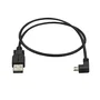 StarTech.com Cable USB 2.0 USBAUB50CMLA, 0.5m, USB A a Micro-USB B Acodado a la Izquierda, Negro, Para Carga Rápida y Sincronización de Smartphones o Tablets