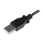Startech Cable USB 2.0 de 0,5 m con Micro-USB acodado a la izquierda, Negro