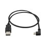 Startech Cable USB 2.0 de 0,5 m con Micro-USB acodado a la izquierda, Negro