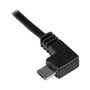Startech Cable USB 2.0 de 0,5 m con Micro-USB acodado a la izquierda, Negro