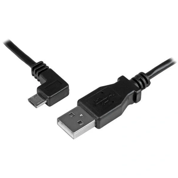 StarTech.com Cable Micro USB de 0,5 m Acodado a la Izquierda Negro StarTech.com Cable Micro USB de 0,5 m Acodado a la Izquierda Negro