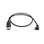 StarTech Cable USBAUB50CMRA USB A a Micro USB 0.5m Negro, con Conector en Ángulo Derecho para Carga Rápida (2.4A) de Smartphones y Tablets