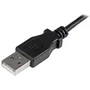 StarTech Cable USBAUB50CMRA USB A a Micro USB 0.5m Negro, con Conector en Ángulo Derecho para Carga Rápida (2.4A) de Smartphones y Tablets