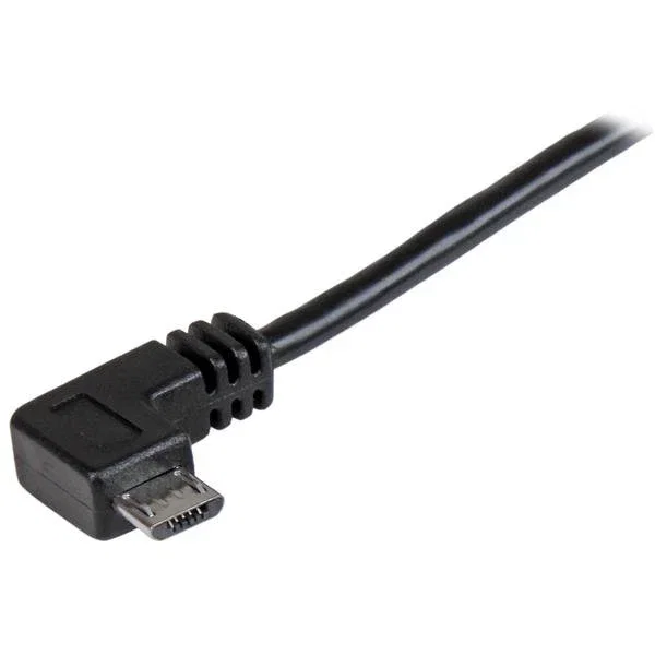 StarTech Cable USBAUB50CMRA USB A a Micro USB 0.5m Negro, con Conector en Ángulo Derecho para Carga Rápida (2.4A) de Smartphones y Tablets StarTech Cable USBAUB50CMRA USB A a Micro USB 0.5m Negro, con Conector en Ángulo Derecho para Carga Rápida (2.4A) de Smartphones y Tablets