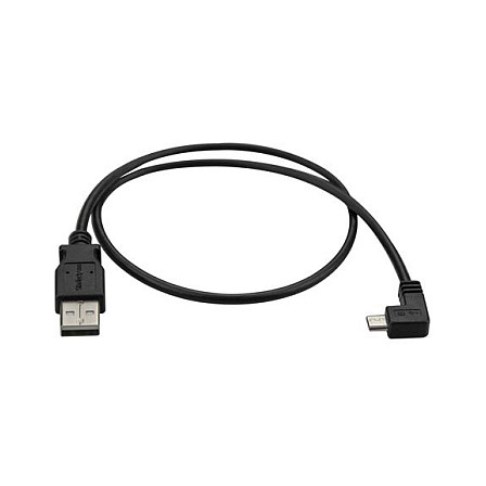 StarTech.com Cable USB 2.0 de 0,5 m con Micro-USB Angular, Negro