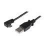 StarTech.com Cable USB 2.0 de 0,5 m con Micro-USB Angular, Negro