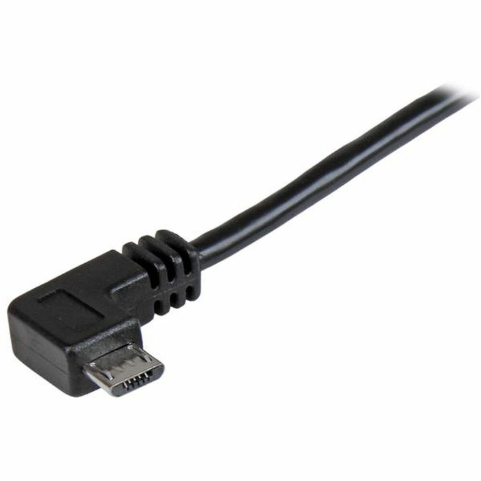 StarTech.com Cable USB 2.0 de 0,5 m con Micro-USB Angular, Negro