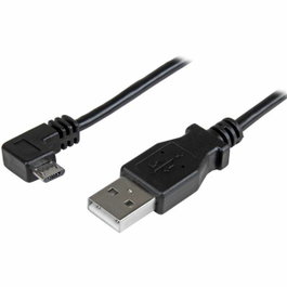 StarTech.com Cable USB 2.0 de 0,5 m con Micro-USB Angular, Negro