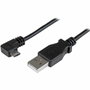 StarTech.com Cable USB 2.0 de 0,5 m con Micro-USB Angular, Negro
