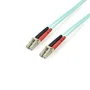 StarTech Cable de Fibra Óptica OM4 Dúplex Multimodo 50/125, LC/LC, 3m, Aquamarina, 100 Gbit/s, 450FBLCLC3 - LSZH, Compatible con SAN, SFP+, QSFP+