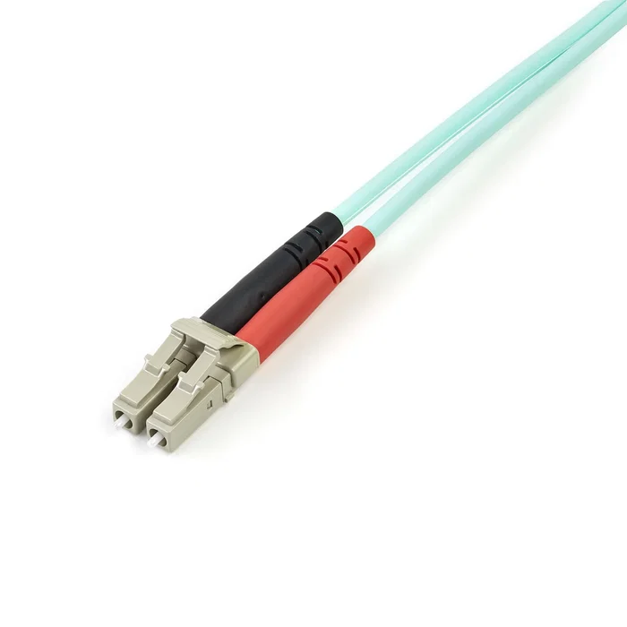StarTech Cable de Fibra Óptica OM4 Dúplex Multimodo 50/125, LC/LC, 3m, Aquamarina, 100 Gbit/s, 450FBLCLC3 - LSZH, Compatible con SAN, SFP+, QSFP+