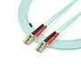 StarTech Cable de Fibra Óptica OM4 Dúplex Multimodo 50/125, LC/LC, 3m, Aquamarina, 100 Gbit/s, 450FBLCLC3 - LSZH, Compatible con SAN, SFP+, QSFP+