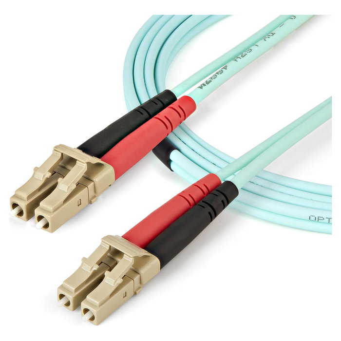 StarTech.com Cable de Fibra Óptica Multimodo OM4 LC/UPC a LC/UPC 5m Aguamarina