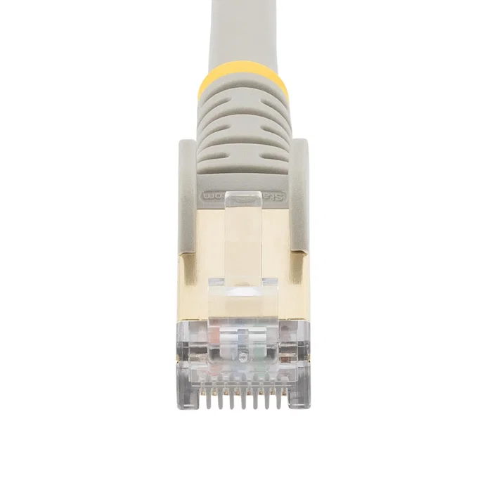 StarTech.com Cable de Red 6ASPAT3MGR - 3m Ethernet Cat6a/10 GbE 10GBase-T STP U/FTP Blindado para PoE (100W) con Conectores RJ45 Snagless Chapados en Oro - Gris