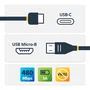 StarTech.com Cable Adaptador USB-C a Micro-USB B 0,5 m Negro