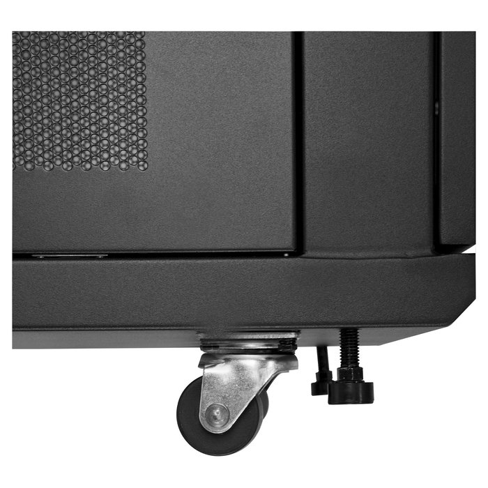 StarTech Armario Rack para Servidores 18U 19" - Bastidor 4 Postes 450 kg con Ruedas, Gestion de Cables y Cerradura - 85.5 cm Profundidad