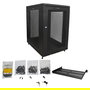 StarTech Armario Rack para Servidores 18U 19" - Bastidor 4 Postes 450 kg con Ruedas, Gestion de Cables y Cerradura - 85.5 cm Profundidad