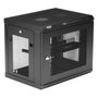StarTech.com Armario Rack de Pared para Servidores 9U 19", 2 Columnas, Estante 1U, Negro, Montaje en Pared, Gestion de Cables, Max. 90 kg