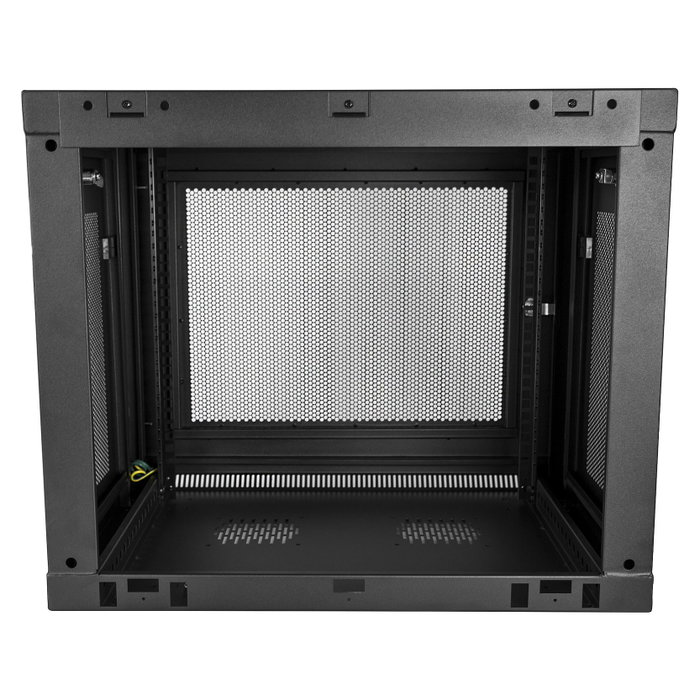 StarTech.com Armario Rack de Pared para Servidores 9U 19", 2 Columnas, Estante 1U, Negro, Montaje en Pared, Gestion de Cables, Max. 90 kg
