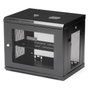 StarTech.com Armario Rack de Pared para Servidores 9U 19", 2 Columnas, Estante 1U, Negro, Montaje en Pared, Gestion de Cables, Max. 90 kg