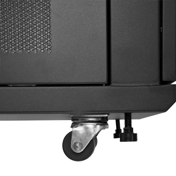 Startech Armario Rack 19 Pulgadas 24U RK2433BKM - Estante para Servidor con Ruedas y Puerta de Malla