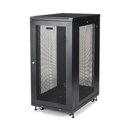 Startech Armario Rack 19 Pulgadas 24U RK2433BKM - Estante para Servidor con Ruedas y Puerta de Malla