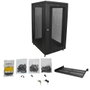 Startech Armario Rack 19 Pulgadas 24U RK2433BKM - Estante para Servidor con Ruedas y Puerta de Malla
