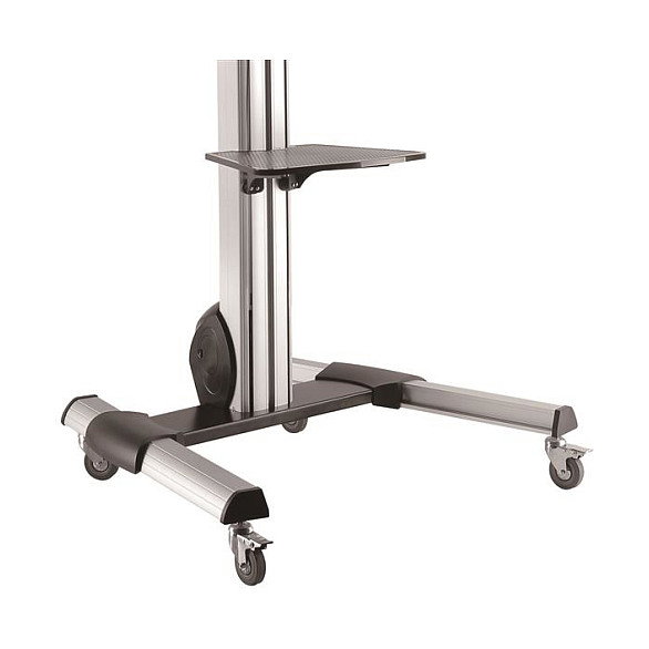 StarTech.com Carro Porta TV Móvil Ajustable, Soporte con Ruedas para Pantallas Planas de 32 a 75 Pulgadas (81.3 - 190.5 cm), VESA 200x200 - 600x400 mm, Capacidad 40 kg, Negro/Acero