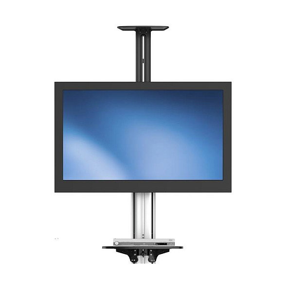 StarTech.com Carro Porta TV Móvil Ajustable, Soporte con Ruedas para Pantallas Planas de 32 a 75 Pulgadas (81.3 - 190.5 cm), VESA 200x200 - 600x400 mm, Capacidad 40 kg, Negro/Acero