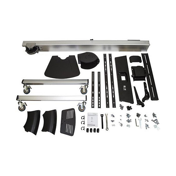 StarTech.com Carro Porta TV Móvil Ajustable, Soporte con Ruedas para Pantallas Planas de 32 a 75 Pulgadas (81.3 - 190.5 cm), VESA 200x200 - 600x400 mm, Capacidad 40 kg, Negro/Acero