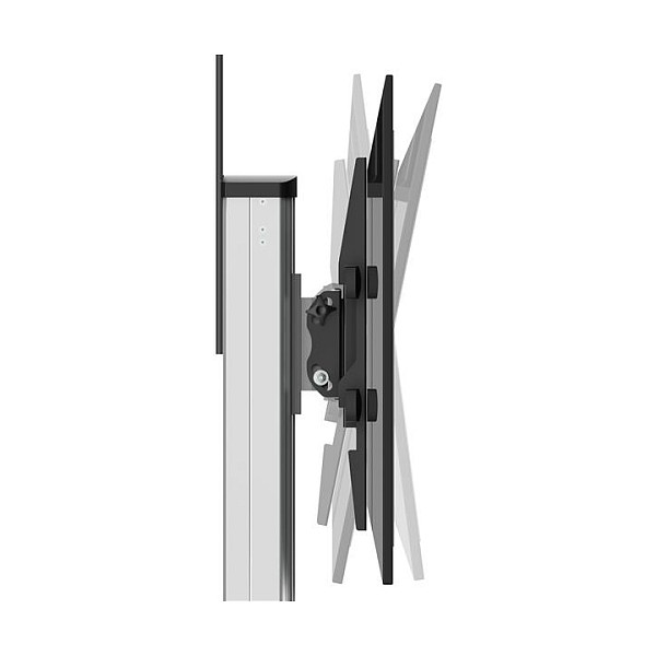 StarTech.com Carro Porta TV Móvil Ajustable, Soporte con Ruedas para Pantallas Planas de 32 a 75 Pulgadas (81.3 - 190.5 cm), VESA 200x200 - 600x400 mm, Capacidad 40 kg, Negro/Acero