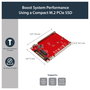 StarTech.com Adaptador M.2 a U.2 U2M2E125 Rojo