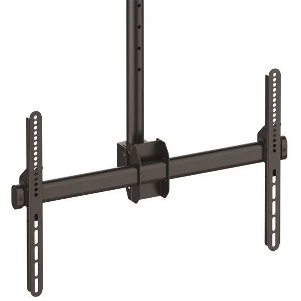 StarTech FPCEILPTBLP Soporte de Techo para TV con Movimiento Completo, Mástil Ajustable de 250-300cm, para Pantallas de 32 a 75 Pulgadas, Hasta 50kg, Negro