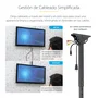 StarTech FPCEILPTBLP Soporte de Techo para TV con Movimiento Completo, Mástil Ajustable de 250-300cm, para Pantallas de 32 a 75 Pulgadas, Hasta 50kg, Negro