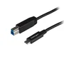 StarTech.com USB31CB1M Cable USB 3.2 Gen 2 (10 Gbps) USB-C Macho a USB-B Macho Negro 1m, Transferencia de Datos Rápida, Alimentación 60W