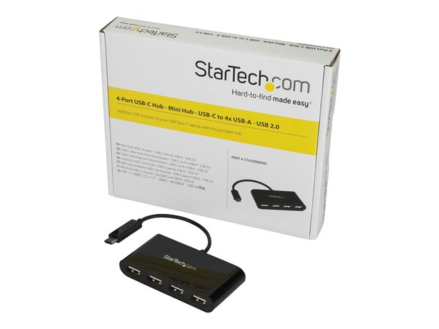 StarTech.com Hub Concentrador USB Tipo C a 4 Puertos USB 2.0 Tipo A - Expansor de Puertos Compatible USB 1.1 y 2.0