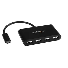 StarTech.com Hub USB-C a USB-A 4 Puertos, Adaptador USB Tipo C a USB 2.0, 480 Mbit/s, Negro