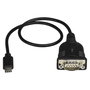 StarTech Adaptador Cable USB-C a Serie RS232 DB9 - 40 cm, para Windows, Mac, Linux - Prolific PL2303RA