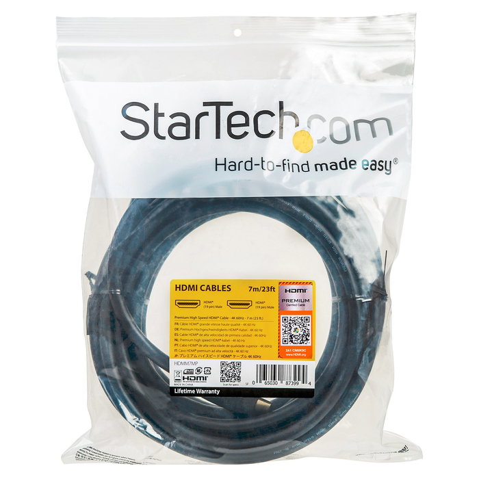 Cable HDMI Startech HDMM7MP 7 m Negro