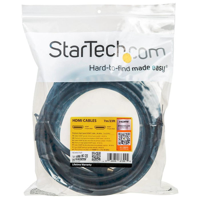 Startech Cable HDMI 2.0 Premium 7m Macho-Macho 4K HDR10 18Gbps HDMM7MP Startech Cable HDMI 2.0 Premium 7m Macho-Macho 4K HDR10 18Gbps HDMM7MP