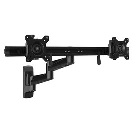 StarTech Monitor Arm Dual para Pared - Soporte Articulado VESA 2 Monitores 15"-24" (38-61 cm) - Inclinación/Giro/Rotación - Negro